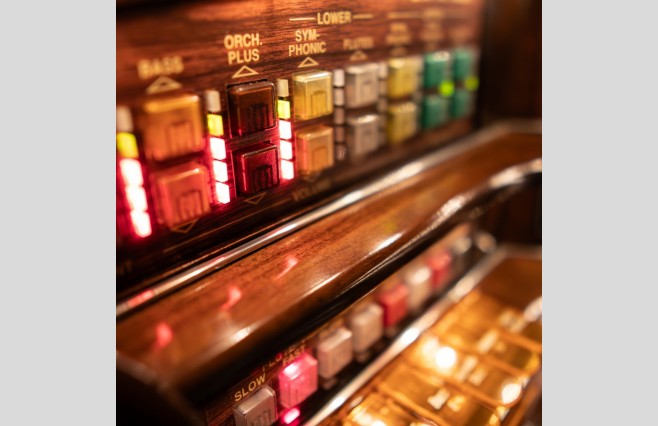 Used Lowrey Majesty DLX Cherry Organ All Inclusive Top Grade Package (SN:510D604K023178) - Image 11